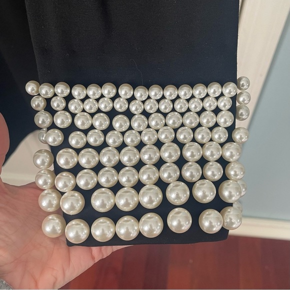 Eloquii Pearl Beaded Cuff Black Shift Dress 20 Plus Evening Cocktail Party - Picture 4 of 7